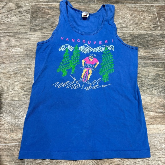 Fruit of the Loom Other - Vtg Vancouver Tourist Tank Top Mens Sz M Sleeveless Graphic Print Y2K 90s Retro